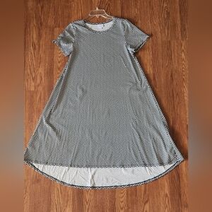 LuLaRoe Black and White High Low Dress